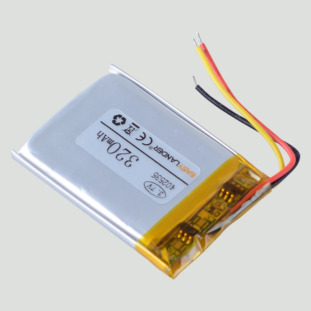 CE+Rohs 3-Wire 402535 3.7V 320mAh 422436 Lithium Polymer Rechargeable Lipo Li-ion Battery