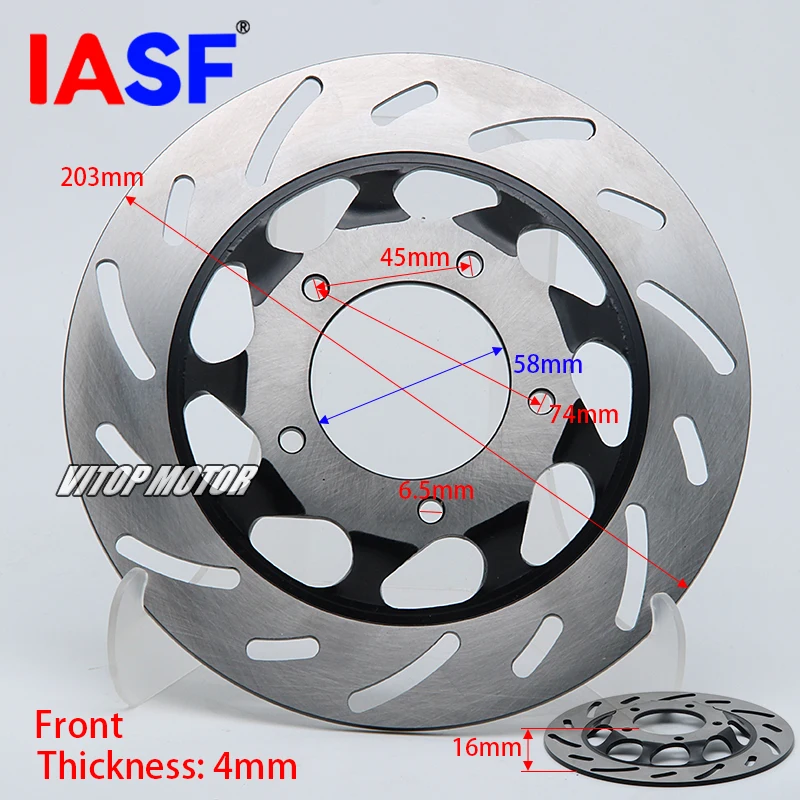 Fits for Honda CG 125 CG150 CG125 CG150 WAVE110 C100 Motorcycle Brake Disc Rotor 203mm Diameter Brake Disks view 5