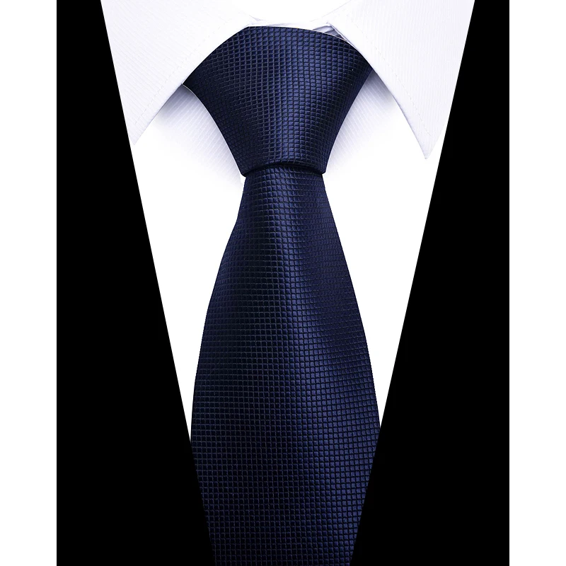 Tie For Men Newest design Luxurious 7.5 cm Necktie Shirt Accessories Striped Dark Red Man's New Year's Day