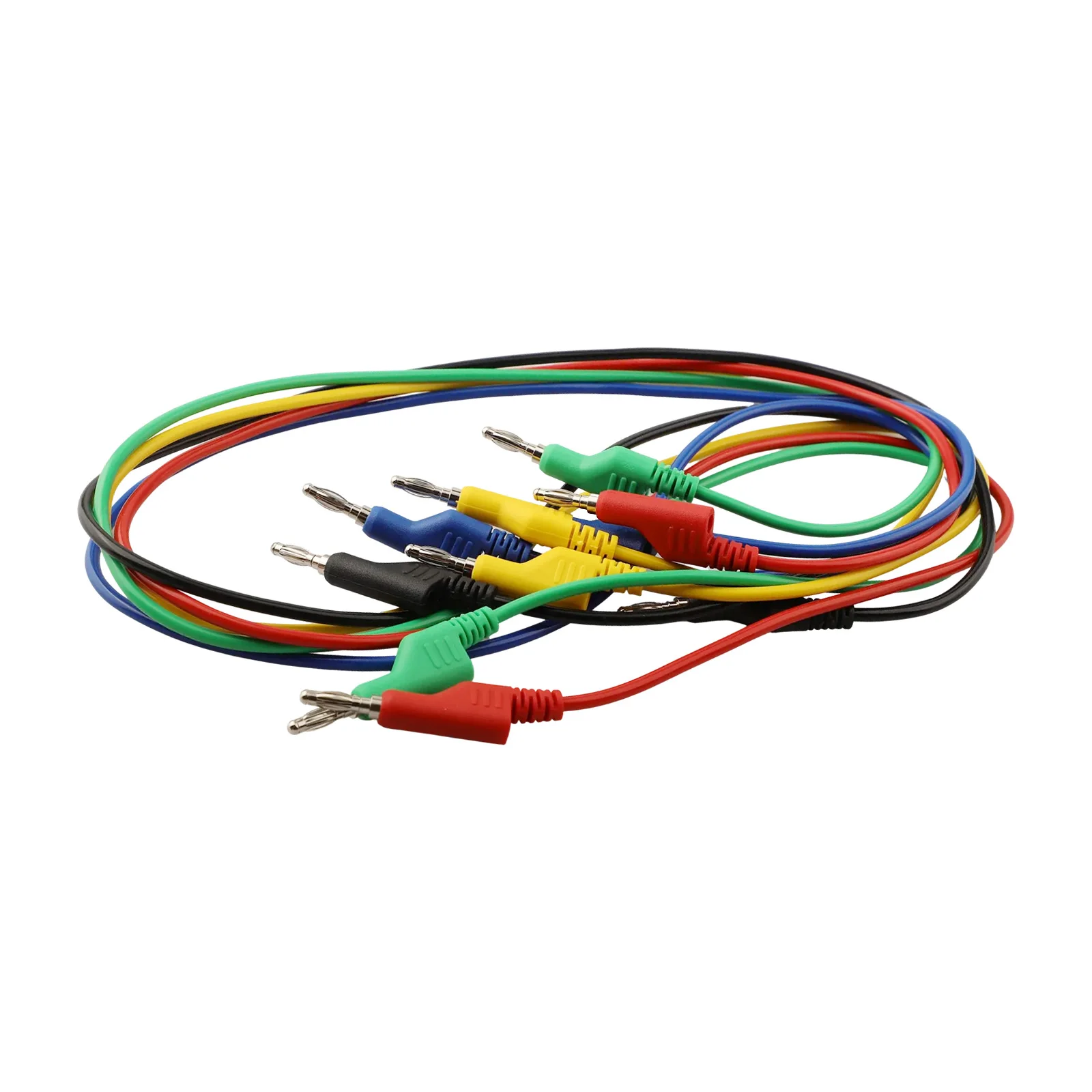5Pcs Banana Cables Stackable Copper Banana Socket Test Leads For Multimeter Electronic Applications Electrical Tests