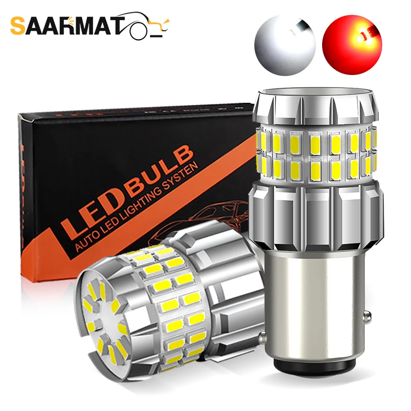 

2pcs Canbus LED Tail Brake Lights 1157 BAY15D P21/5W Daytime Running Lights DRL 60SMD LED Bulbs Car Accessories