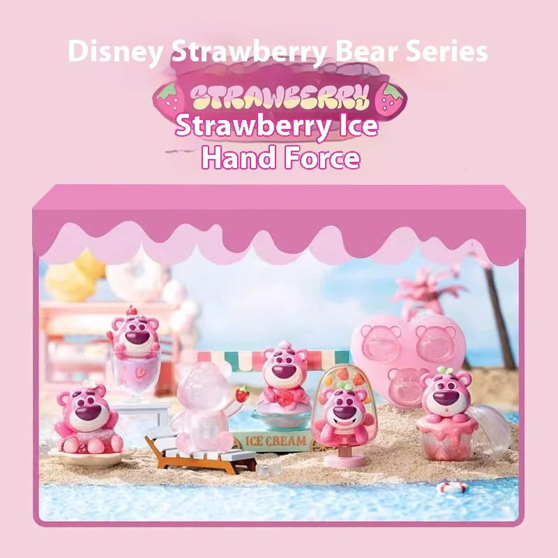 Autentico Disney Strawberry Bear MINI Dessert Party Blind Box Simpatico giocattolo bambola da collezione Figura regalo Borsa cieca Giocattolo alla moda