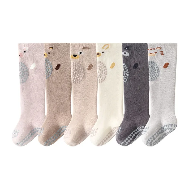 Winter Baby Long Socks Anti Slip Kids Floor Sock Thick Kneepad Socks Children Knit Stockings Leg Warmer Newborn Footwear