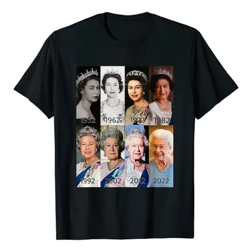 Queen Elizabeths Platinum Jubilee 70 Years Celebration 2022 T-Shirt Remember Graphic Tee Tops Gifts 70-Years on Throne Clothes