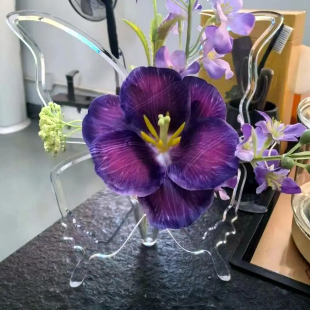 Flower Vase 1/2/3pcs Acrylic Butterfly Flower Vase Set Modern Butterfly Shaped Holder Decorative Floral Container for Home