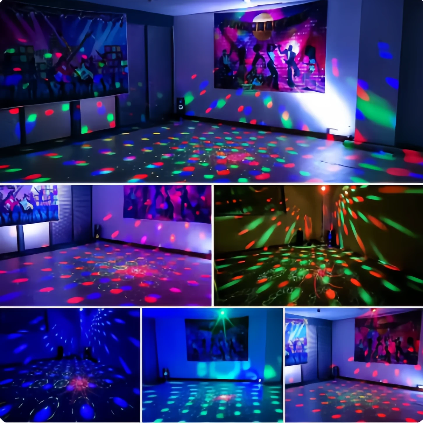 BOTAI MINI LED Red and Green Laser Crystal Magic Ball Light With Remote Control