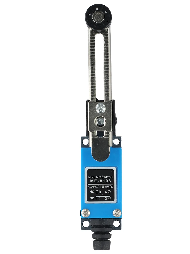 ME-8108 IP65 Travel Limit Switch 250V 5A 1NO1NC Metal Roller Lever Sensor For Industrial Machinery Electrical Control