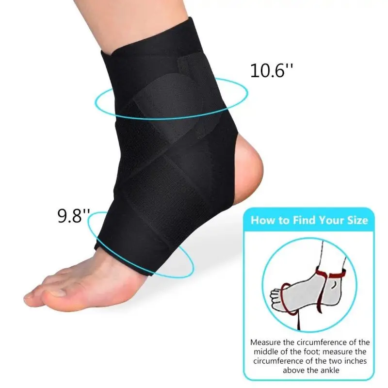 Adjustable Ankle Brace Breathable & Comfortable Elastic Ankle Support Sleeve Running Basketball Volleyball Foot Tendon Support