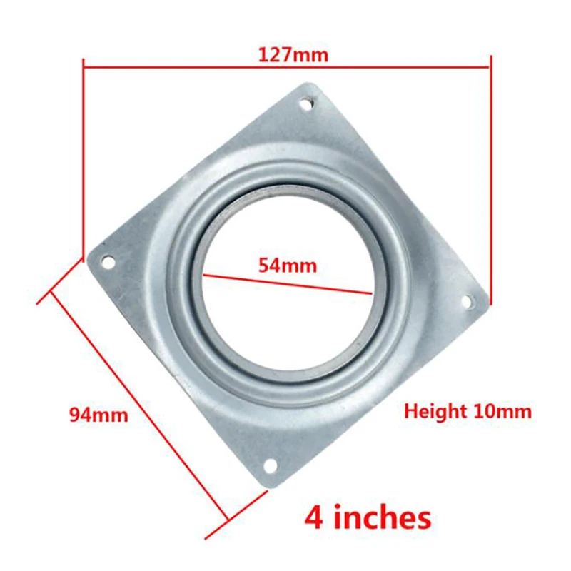 2/3/4/6Inch Lazy Ball Bearing Metal Swivel Plate Rotation 360 Degrees Hollow Free Rotating Display Stand Turntable Swivel Plates