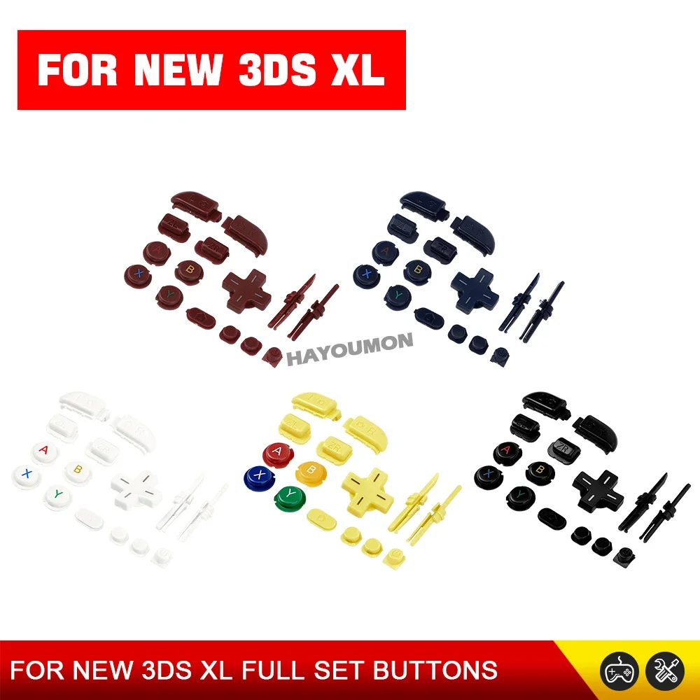 5 Farben ABXY Komplettset für NEW 3DS LL Kreuztasten Richtungspfeiltasten D-Pad Ein/Aus-Tasten für NEW 3DS XL Spielkonsole – Detail 2