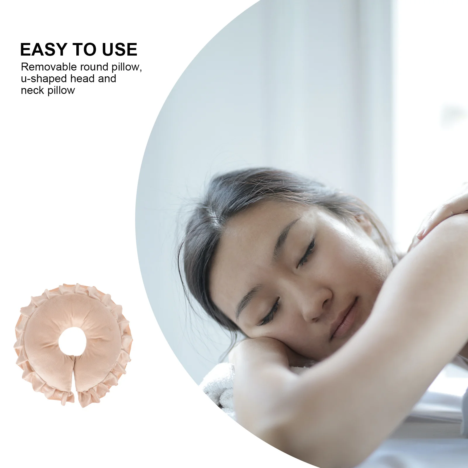 

1 шт. U-образная подушка для шеи, хлопковая подушка для лица и спа, массажная подушка для салона красоты, путешествия, офис, поддержка релаксации