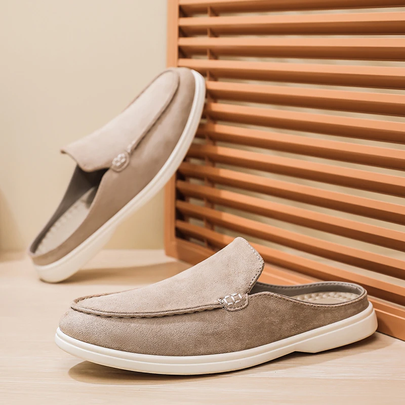 Sommer Herren Loafer Modische Slip-On Halbschuhe Bequeme Weiche Lässige Freizeitschuhe Leichte Outdoor Herrenschuhe zum Gehen