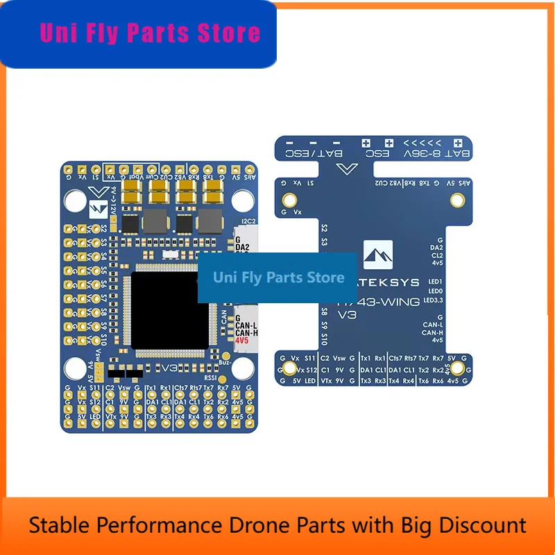 UniFlyMATEK System H743-WING V3 3-8S STM32H743VIT6 Built-in OSD Baro Flight Controller For RC Multirotor Airplane Fixed-Wing Dr