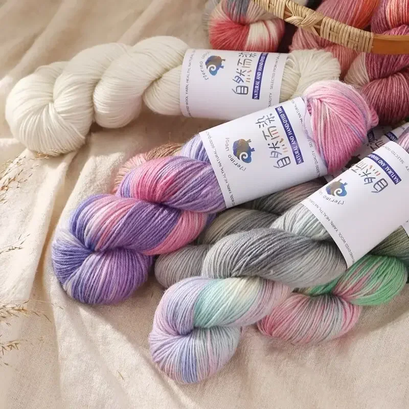100g High-quality Hand Dyed Wool Yarn, DIY Hat,Sweater,Scarf Crochet Thread,Cashmere Glove Knitting Yarn, Warm and Non Pilling