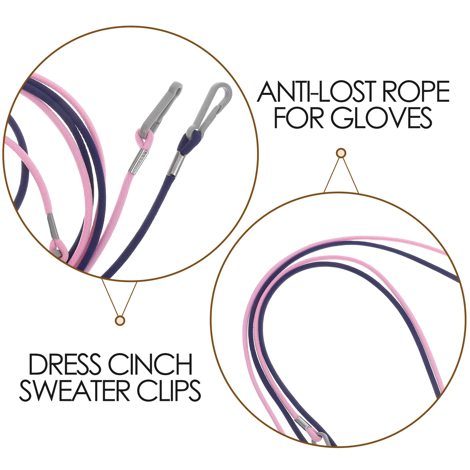 2 قطعة قفاز التزلج اسهم مطاطا القفاز كليب الأطفال الشتاء قفاز حامل سلسلة حزام قابل للتعديل الألوان الزاهية #6