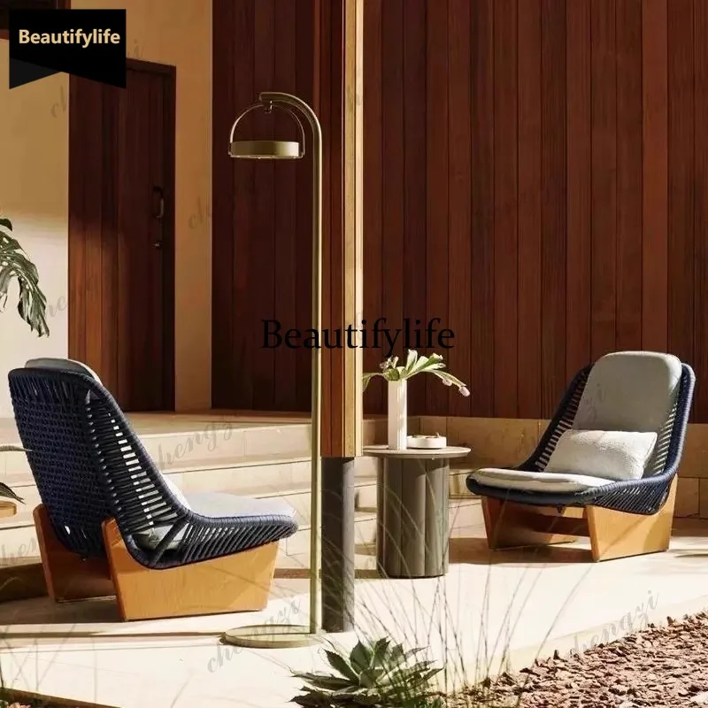 

Q181 Outdoor sofa rattan courtyard furniture waterproof homestay model room hotel villa balcony leisure combination