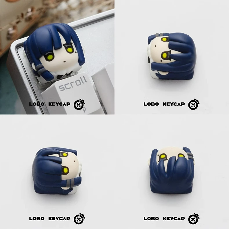 Bocchi The Rock Anime Keycaps, Original Resin Art, btKeycap, Cute Keycap for PC Gamer Accessrespiration, Cartoon Keycaps