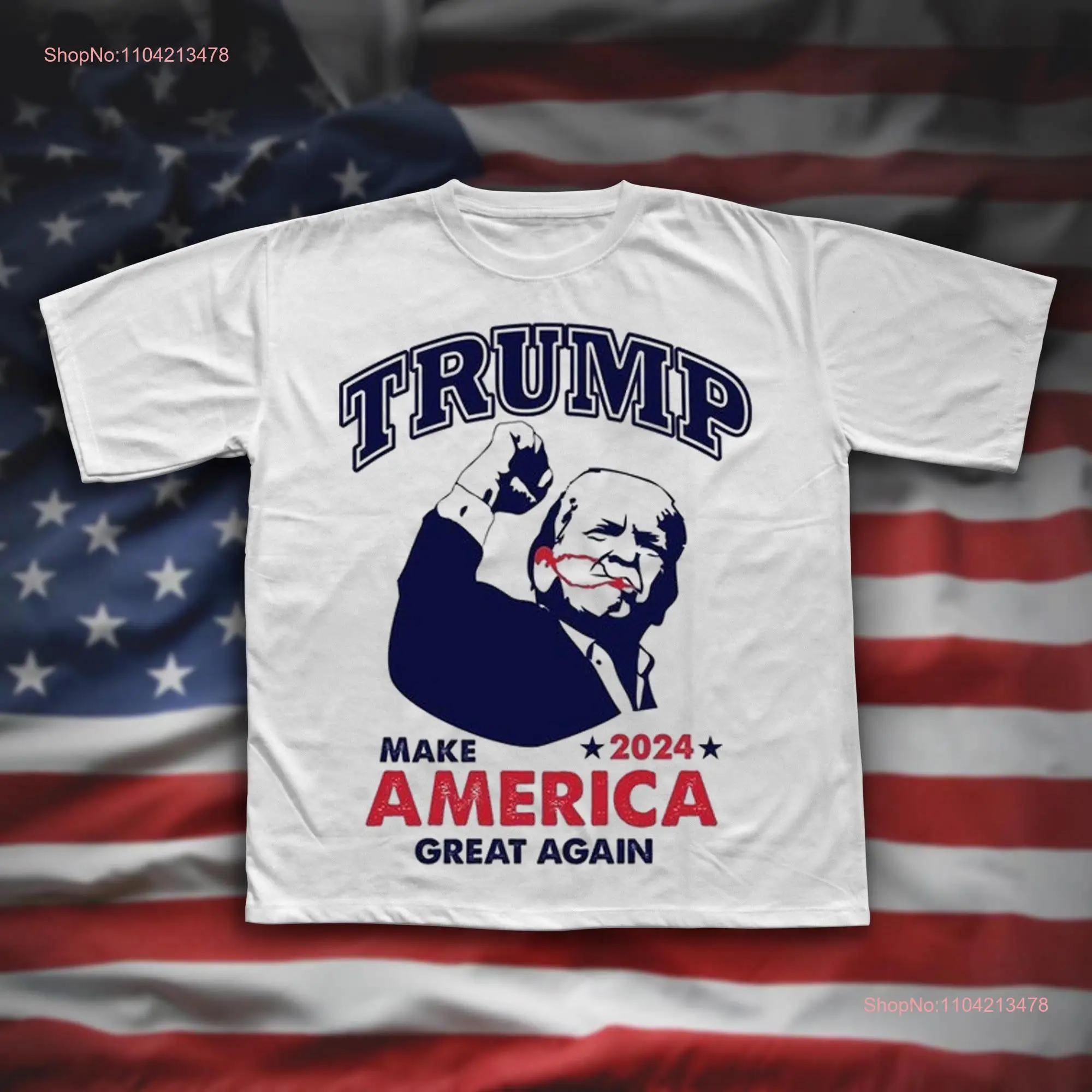 Trump T Shirt 2024 MAGA Donald Election Vintage Conservative USA Political Statement long or short sleeves