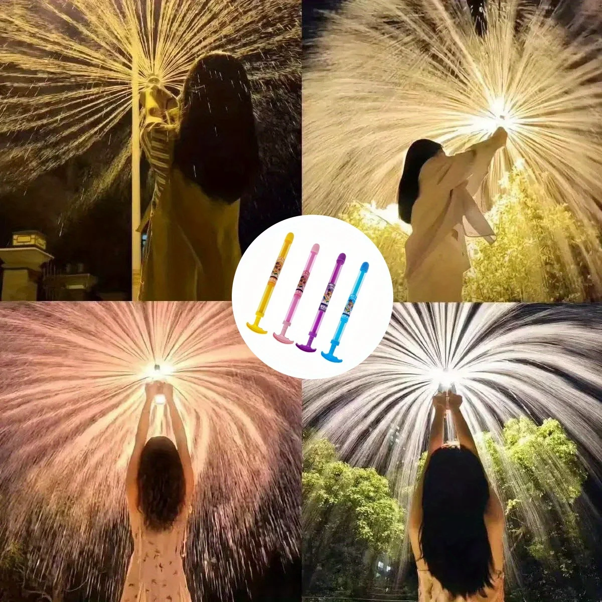 

2025 Новый распылитель воды Романтический фонтан для фейерверков высокого давления | Реквизит для фотографий для игр на вечеринках и фотосессий в бассейне