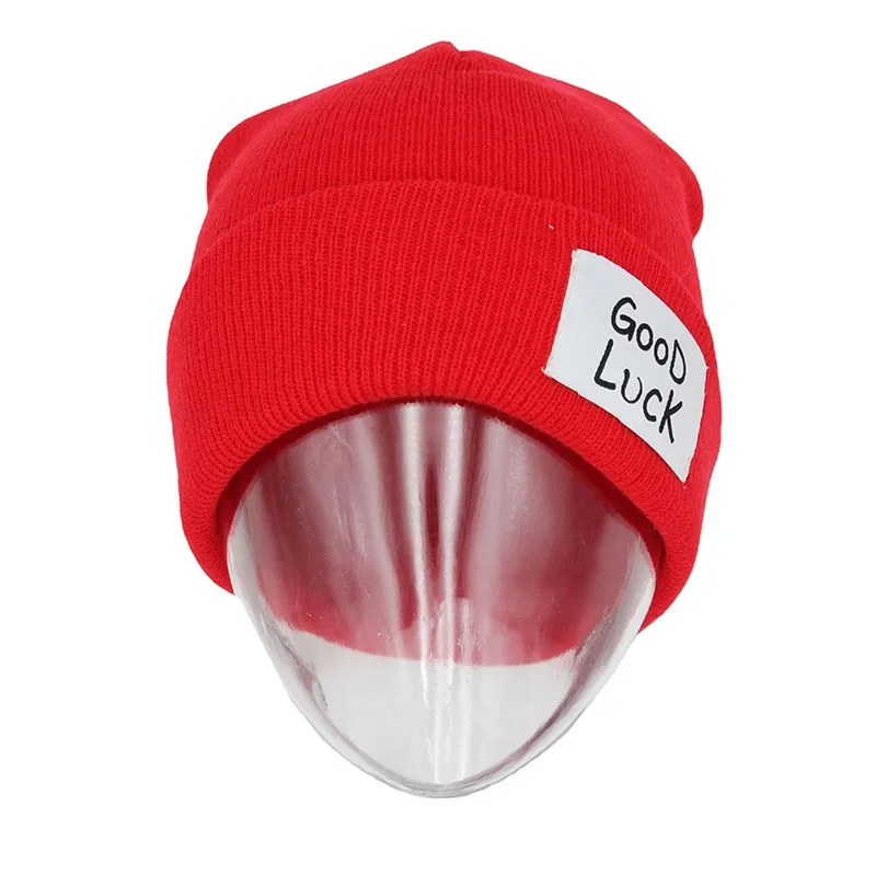 Anime Good Luck Beanie Wool Knitted Hat Cosplay Winter Red Hip Hop Ski Bonnet Caps Unisex Accessories