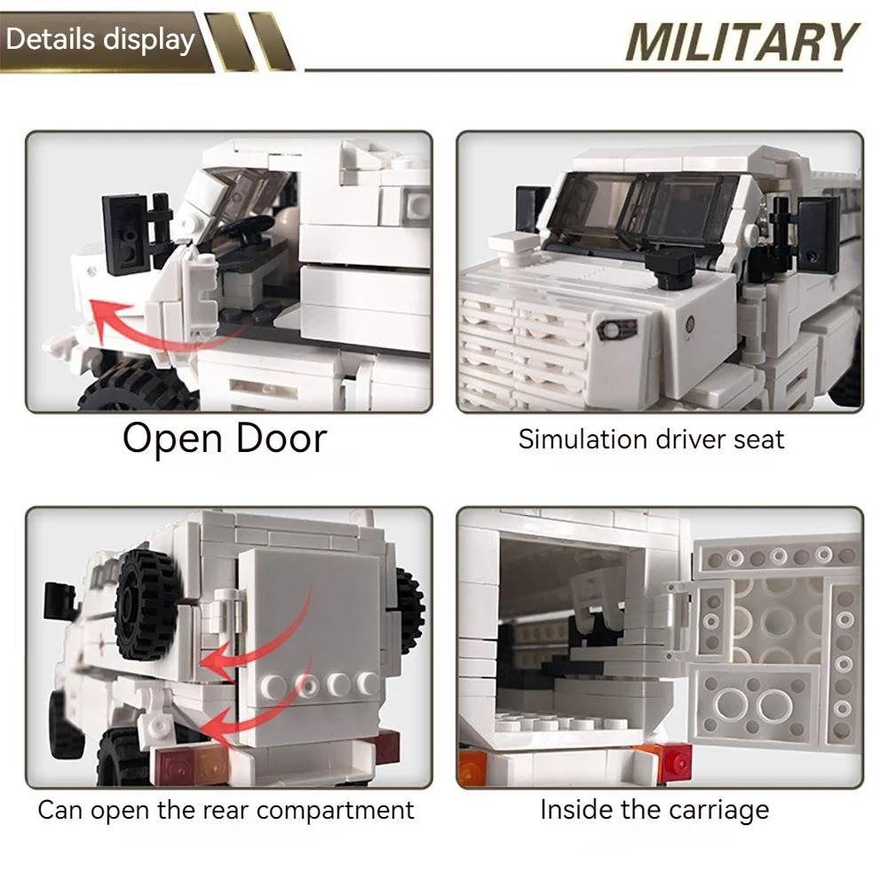 Guerra mundial 2 exército militar série médica blindado carro caminhão blocos de construção tijolos define clássico modelo de alta tecnologia tijolos brinquedos presentes