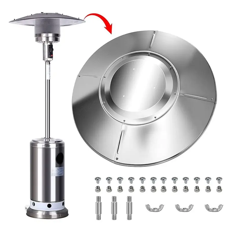 ABRN-Top Dome Replacement Parts For Outdoor Heaters, 5 Panel Reflector Shield, Fire Sense Patio Heater