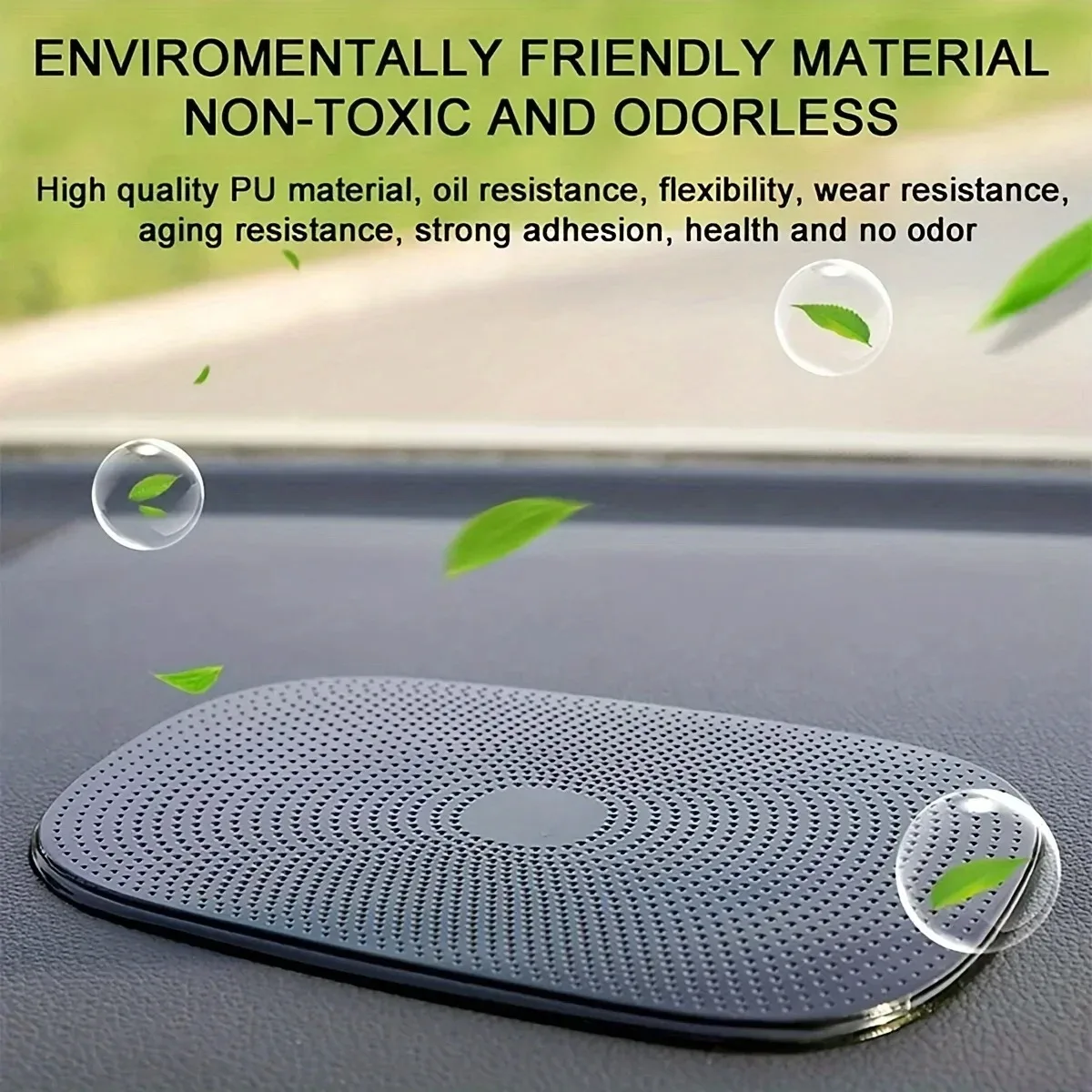 1Pcs Black Silicone Car Non-Slip Mat Anti-Slip Slide-Proof Dashboard Sticky Dash Adhesive Mobile Phone Holder Magic Pad