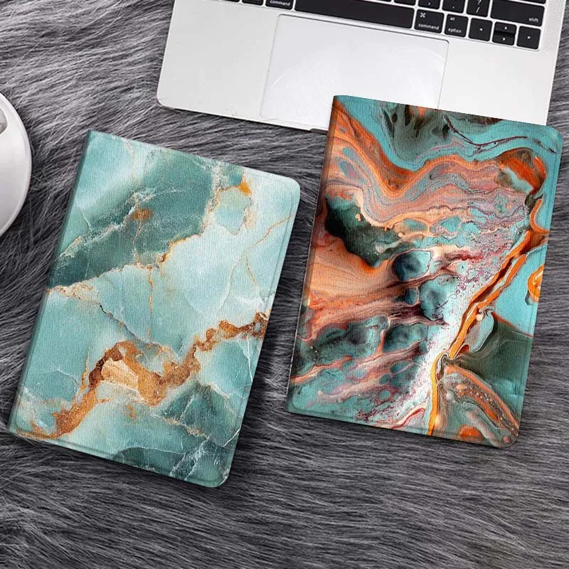 

Turquoise Marble Vein Pattern Gift Tablet Case For Samsung Galaxy Tab S7 S8 S9 S10 FE Lite