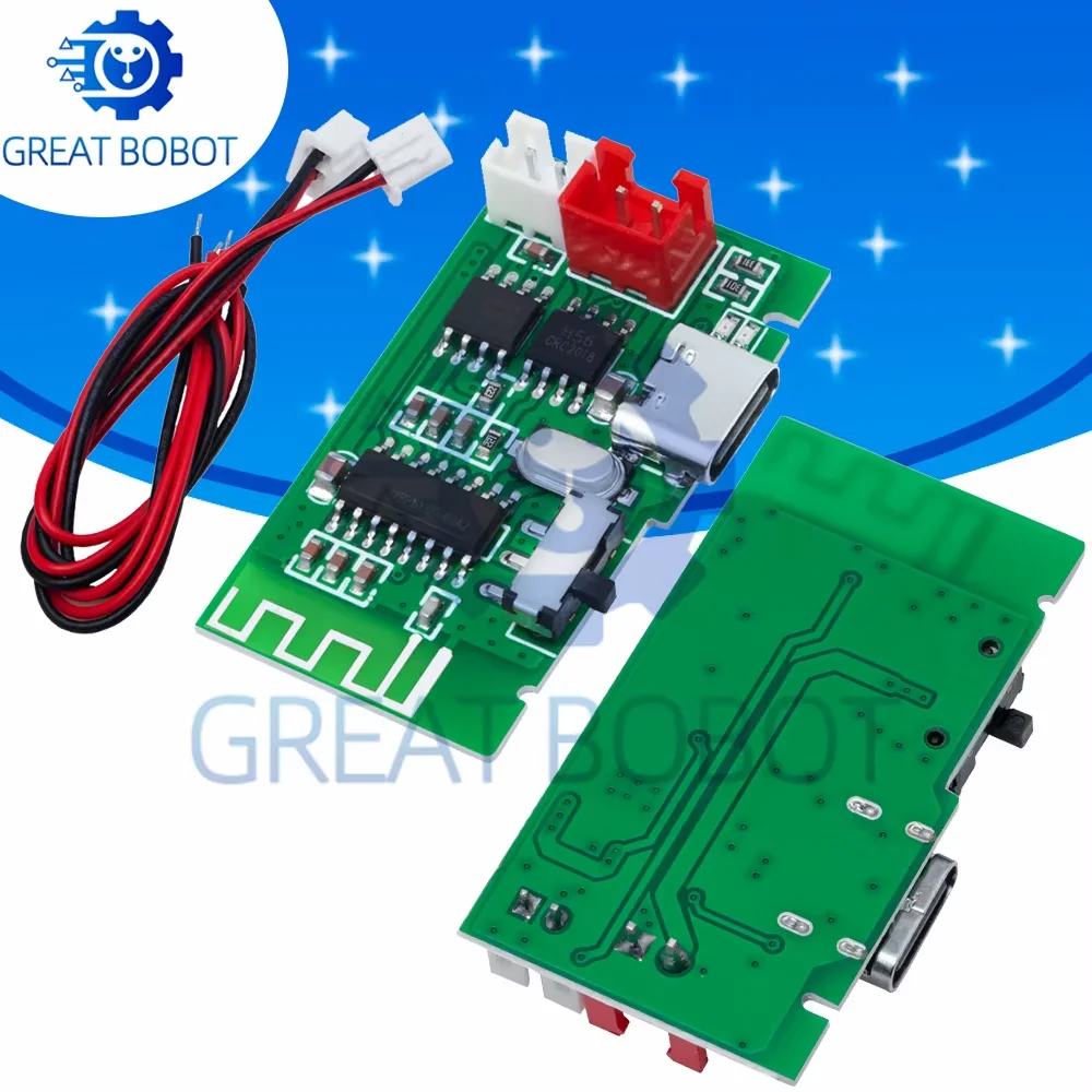 BS 4 OHMS 3W Mono Bluetooth Power Amplifier PCBA - Integrated 3.7V Lithium Battery Charging Function,  Bluetooth Module