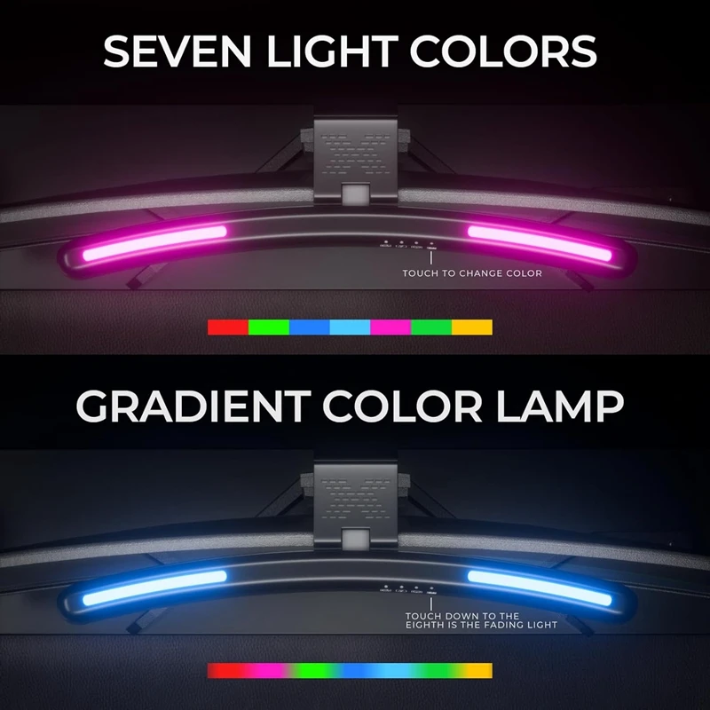 湾曲したコンピューターモニターランプ,アイケア,光源,家庭用バックライト,オフィスゲーム,1個