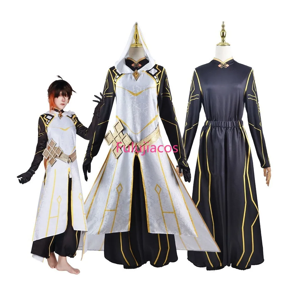 

Fulujiacos Game Genshin Impact Morax Zhongli Cosplay Costume Halloween Carnival Outfit Robe
