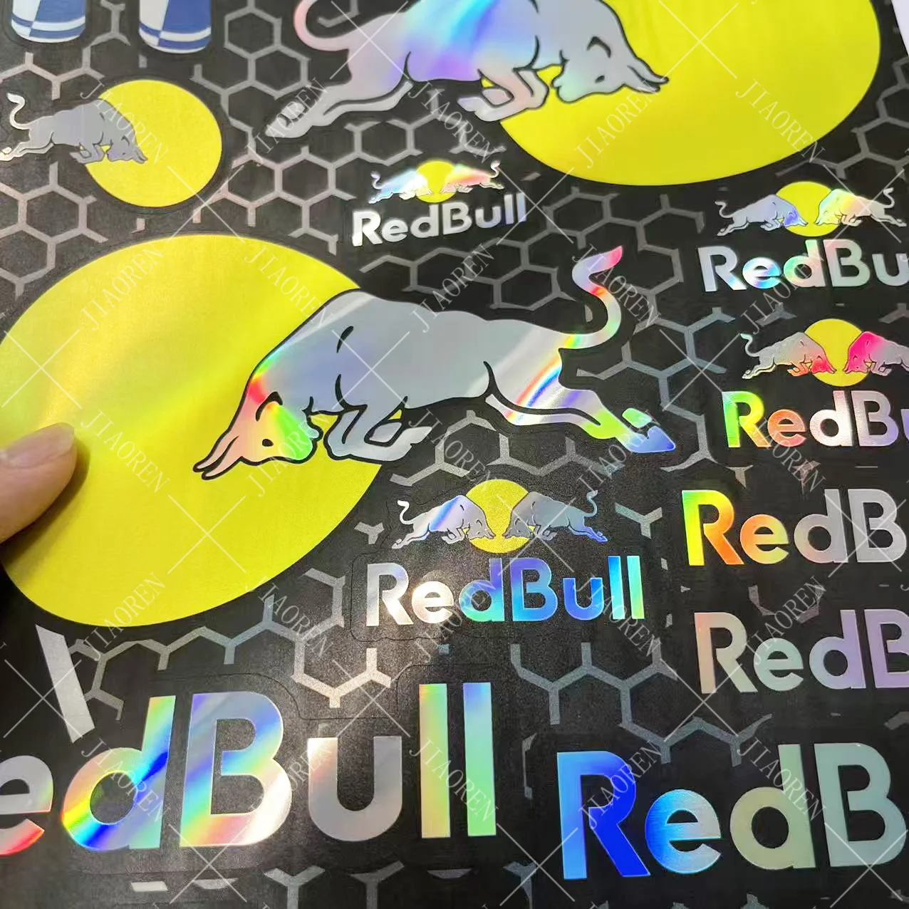 Halloween Laser Red Bull Stickers Tank Declas Kit image 2