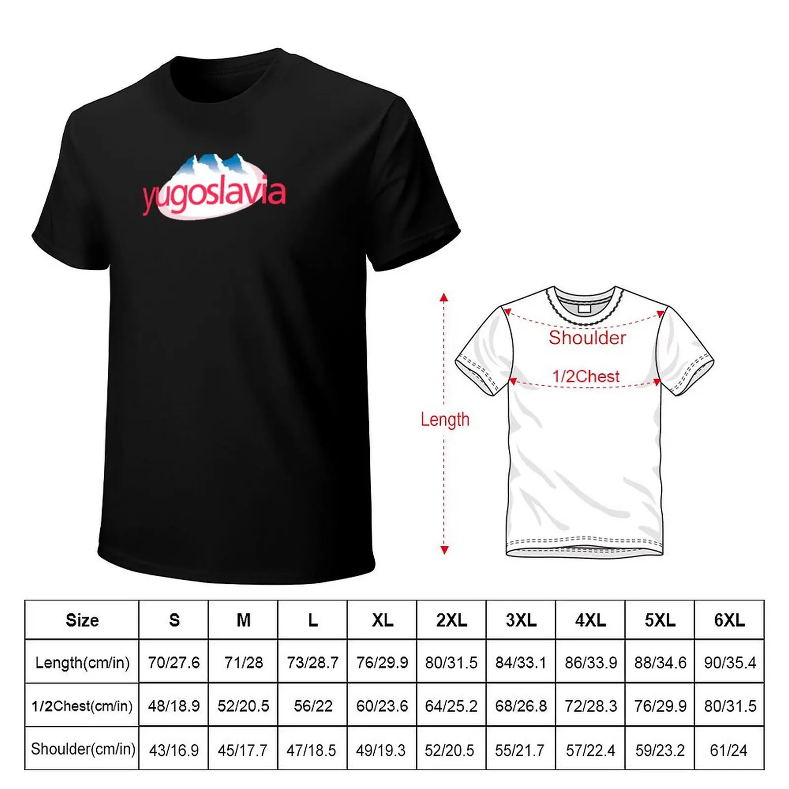 Yugoslavia Balkan Brand Parody T-Shirt Basic Tee Shirt for Everyday Outfit