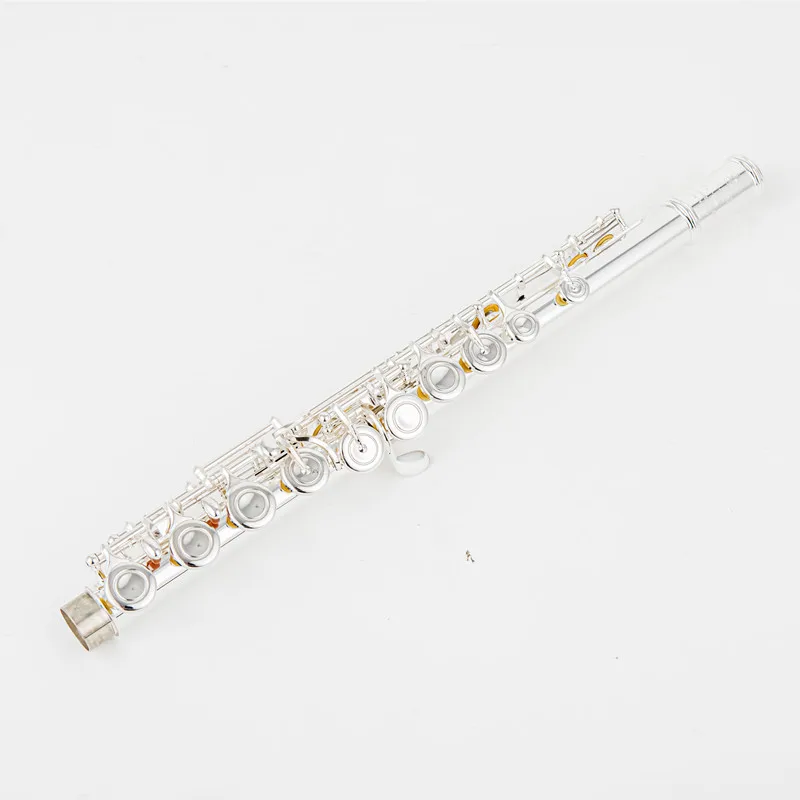 Top Japan Flute 222 Professional Cupronickel C Key 16 Hole Flute Silver Plated Musical Instruments With Case and Accessories