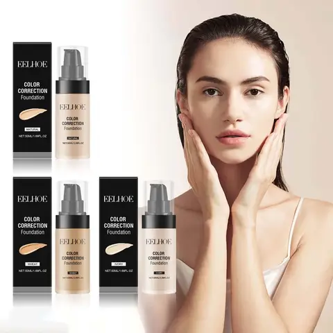 50ML 리퀴드 파운데이션 CC 크림 매트 풀 커버리지 모이스춰 라이징 브라이트닝 컨실러 BB 크림 오일 컨트롤 메이크업 화장품