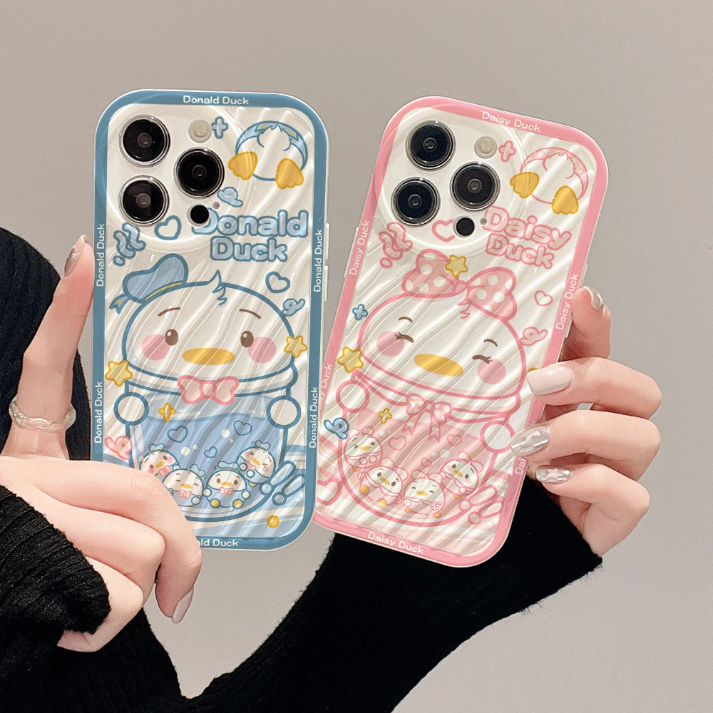 Aoger Sanrio Cinnamoroll kuromi Hello Kitty Phone Case for iPhone 14 12 13 11 Pro Max Mini Funda Liquid water pattern Cover