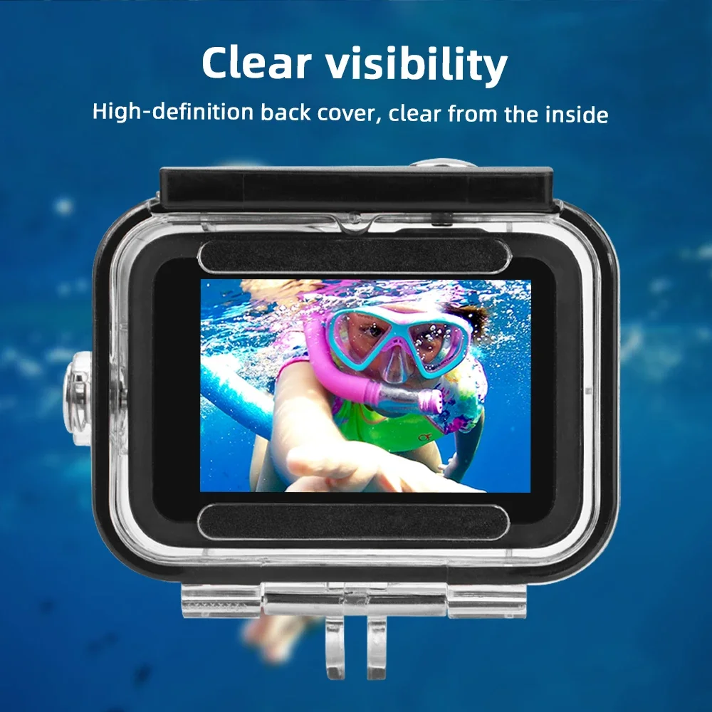 Flymile حافظة مقاومة للماء لـ GoPro Hero ، غطاء إسكان للغوص تحت الماء مع فلتر الغوص ، ملحق GoPro ، البطل 13 ، 12 ، 11 ، 10 ، 9 ، 60 م