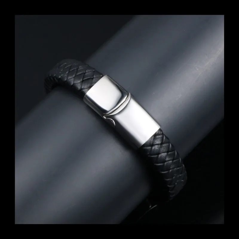 شخصية الرجعية المنسوجة الجلود حبل سوار، التيتانيوم الصلب الحيوان العقرب الرجال سوار من الجلد CE527