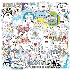 10/30/50pcs Cartoon Protect Teeth Graffiti Stickers Cute Toothbrush Teeth Decals Stationery Notebook Skateboard Fun Sticker Toy