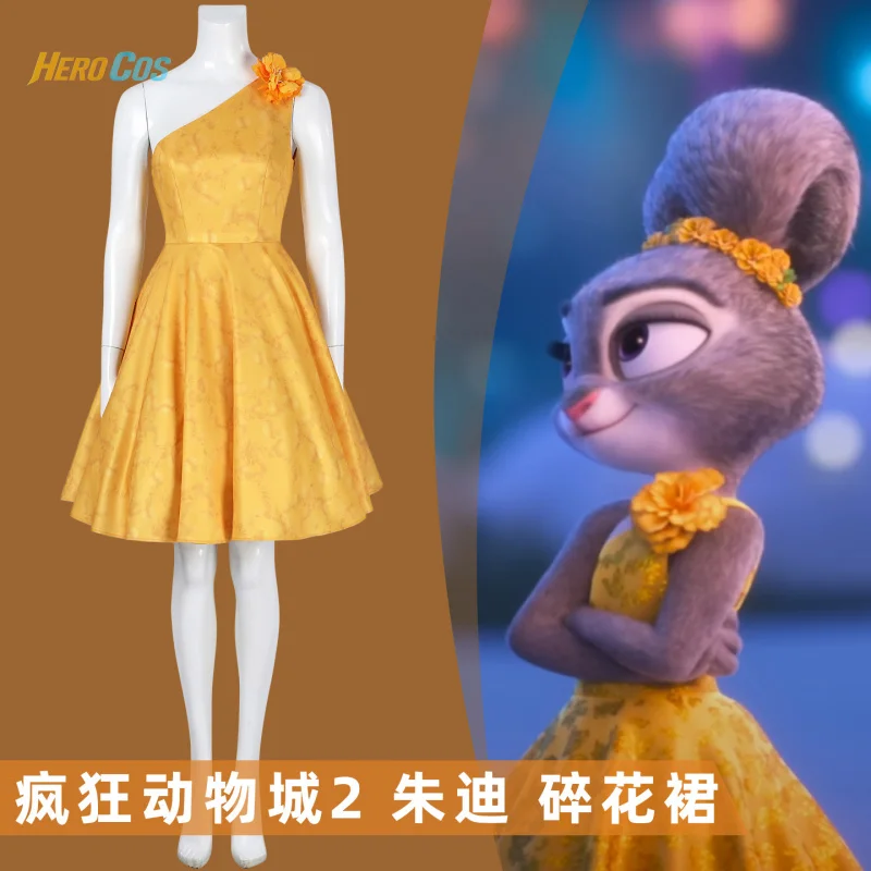 

Zootopia 2 Judith Laverne Hopps Cosplay Costume Floral Dress Halloween Carnival Uniforms Anime Clothing HERO Cos