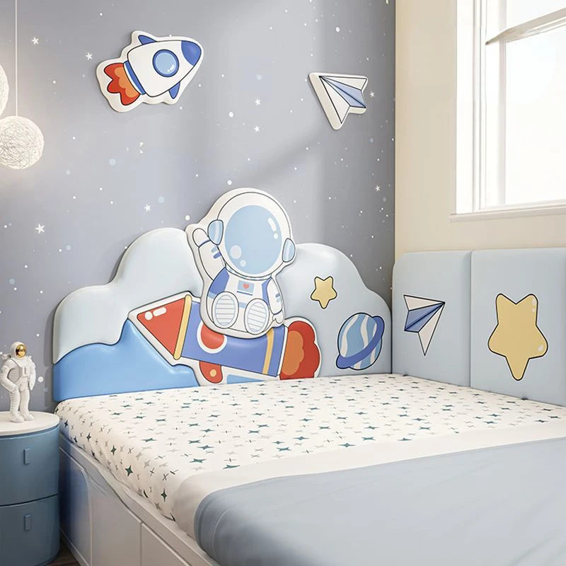 Cartoon Astronaut Kids Boy Room Decor letto testiera mobili camera da letto Head Board Tete De Lit Tatami Wall Panels Cabecero Cama