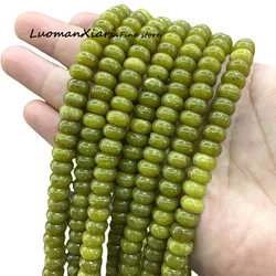 10x6MM Abacus Natural Stone AA Taiwan Green Jade Rondelle Loose Spacer Beads for Jewelry Making DIY Bracelet Charms Accessories