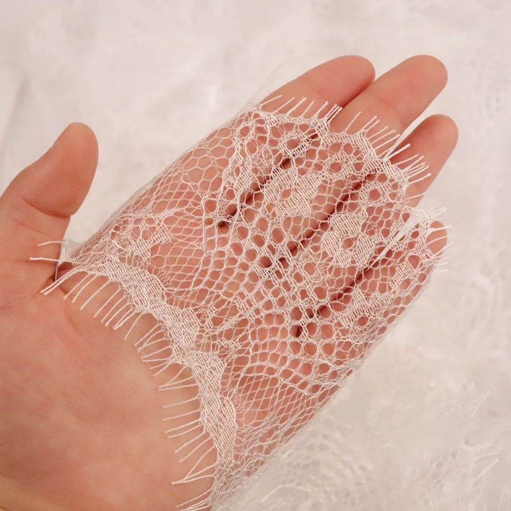 3 Yard Lace Trim Ribbon Soft Texture Floral Pattern Floral Lace Trim 9.5cm Wide Cuttable Decorative Lace Edging