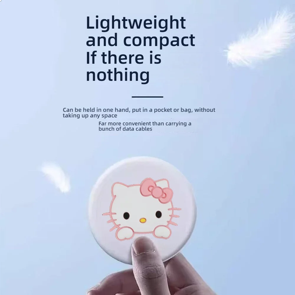 Mini cartoon Hello Kitty 60W Multi Type-C To USB C To Micro USB To Fast Charging Phone For IPhone Xiaomi