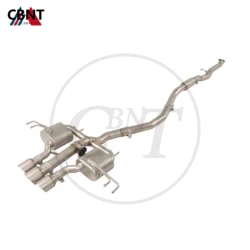 Tubo di scarico con valvola CBNT Catback SS304 tubo del sistema di scarico in acciaio inossidabile con silenziatore della valvola per Honda Civic Type-R FL5 2.0T