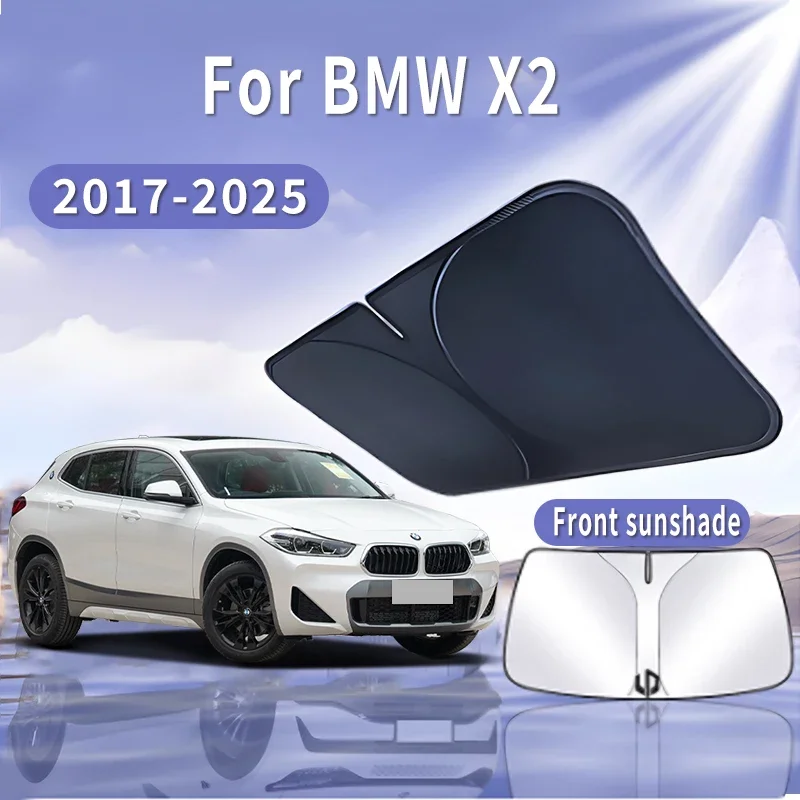 

Foldable Car Sun Visor For BMW X2 2017~2025 2018 2019 Front Windshield Sunshade Heat Insulation Summer Cooling Auto Accessories