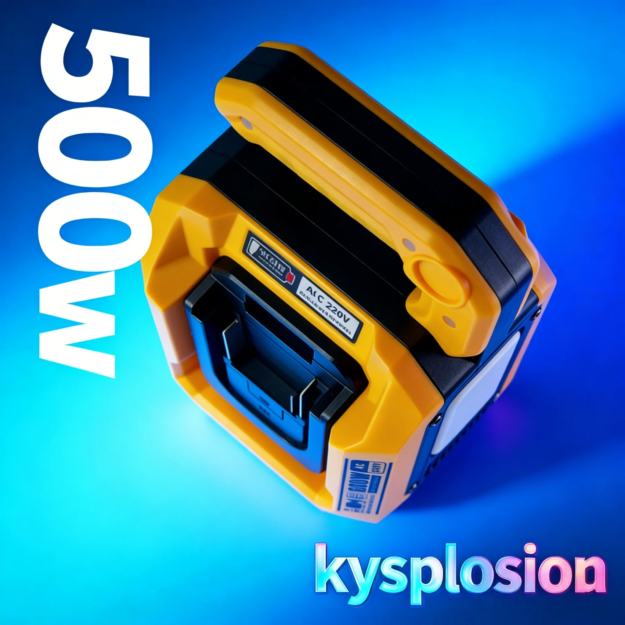 For Dewalt/Makita/Milwaukee 20V Battery Pure Sine Wave Inverter 220V Voltage Converter 500W Power Solar Car Inverters Camping