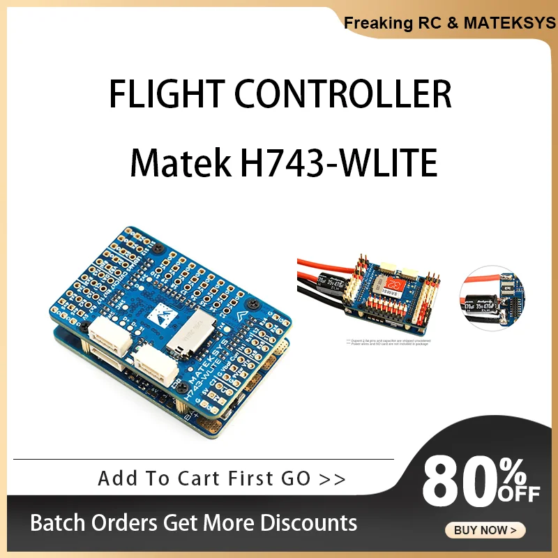 

MATEK System H743-WLITE Flight Controller Built-in OSD 2-6S LiPo Lite ArduPilot INAV for RC FPV Drone