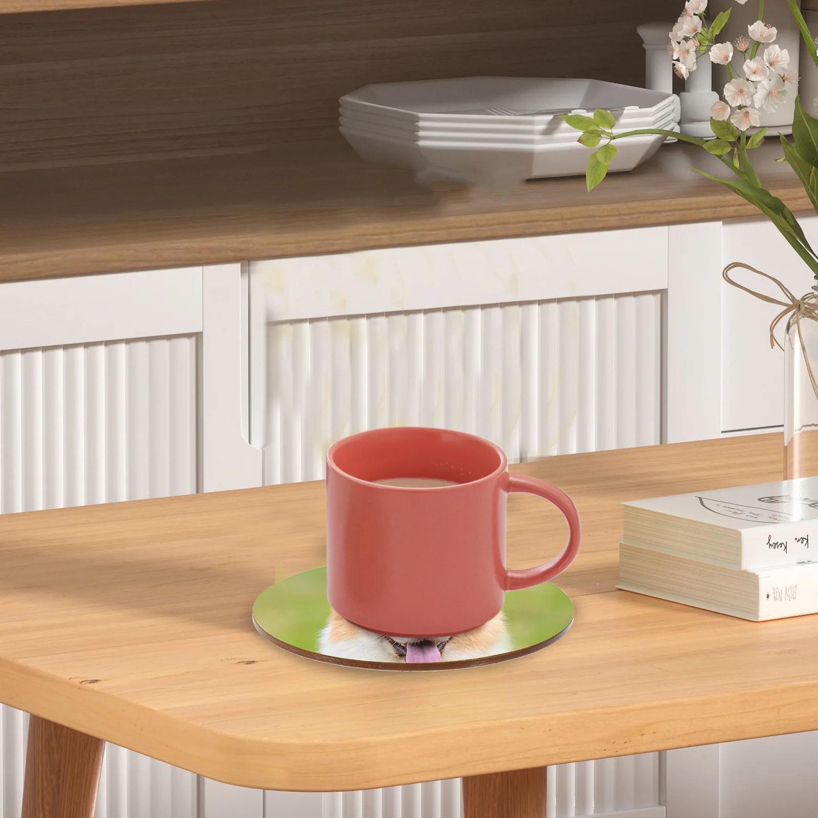 

12pcs Sublimation Heat Transfer Coasters Blank Printable Cup Pads Mdf Wood Smooth Surface Diy Cup Mat For Home Car Use Blank