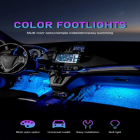 Neon 36 48 72 LED Car Interior Ambient Foot Light with USB Wireless Remote Music APP Control Auto RGB Atmosphere Decorative Lamp